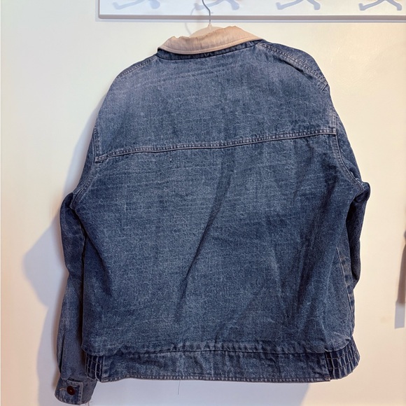 Eddie Bauer Vintage Denim Jacket with Red Plaid Lining - Picture 4 of 4